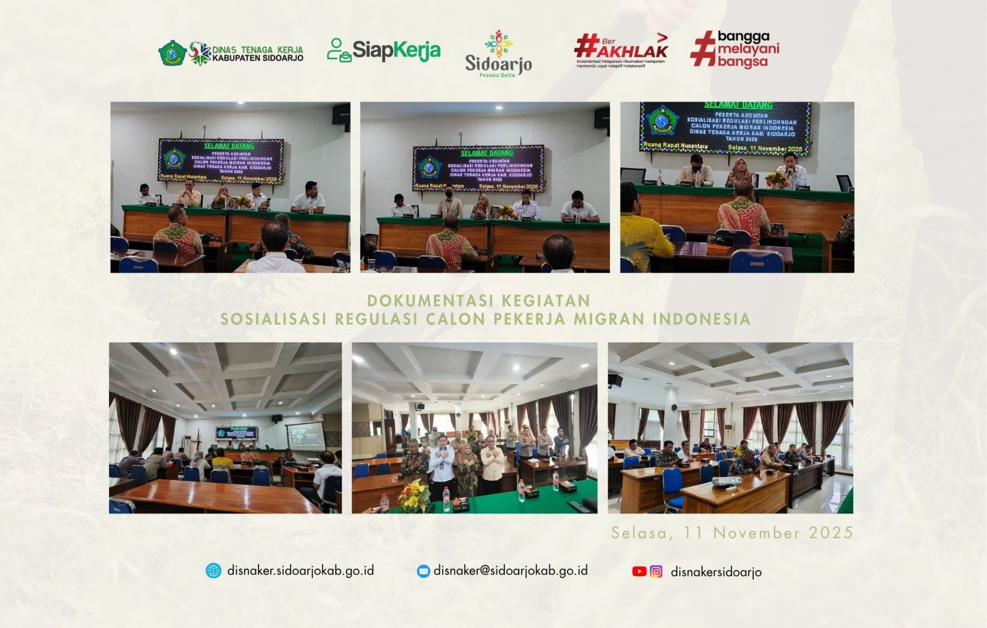 Kegiatan Sosialisasi Regulasi Calon Pekerja Migran Indonesia (CPMI) Tahun 2025